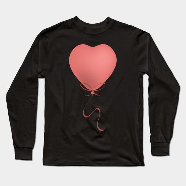 Heart Balloon Long Sleeve T-Shirt by SWON Design